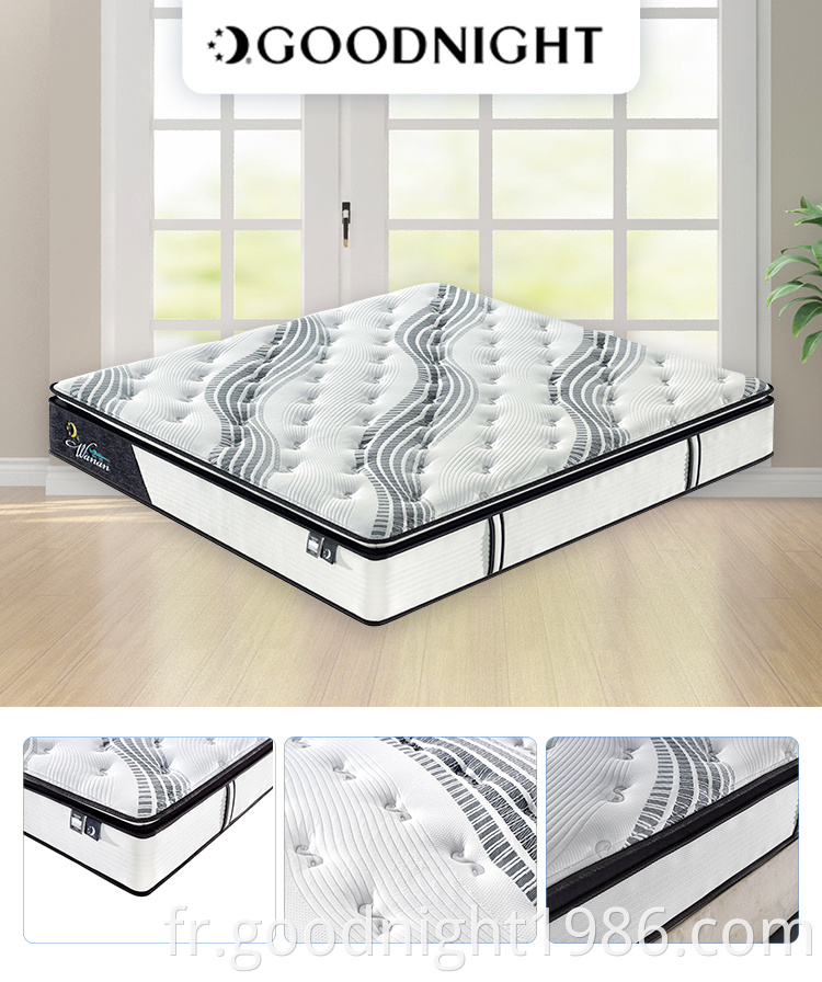 Goodnight offre spéciale Super King matelas en mousse à mémoire de forme polyuréthane enrouler matelas de couchage éponge à mémoire OEM ODM